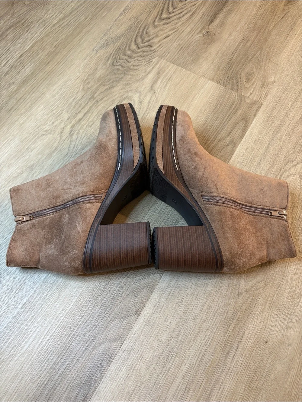 Altar'd State Sonata Platform Booties Tan Suede 7.5 boho classic essential